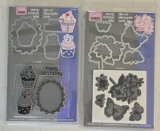 Lot 2 Sizzix Hero Arts Stamp  Die Sets Birthday Butterflies  Flowers
