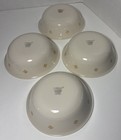 4 Corelle Mirage 6.25” Cereal / Salad Bowls Beige W/Yellow Diamond Pattern Nice — photo 4