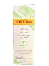 LOT of 2 Burt  s Bees Calming Serum w/Aloe  Rice Milk  Sensitive  NIB
