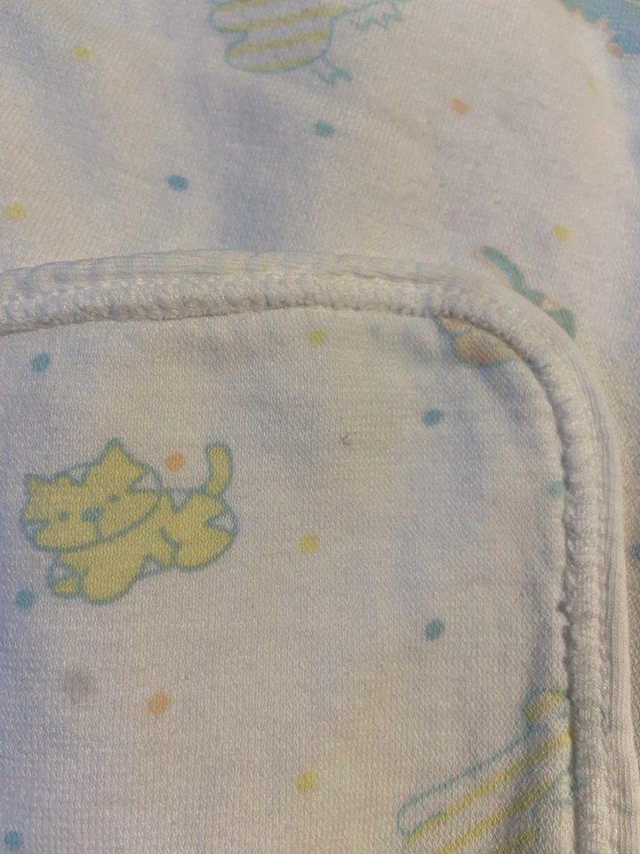 Manta bebé de colección Carters amarillo verde león jirafa elefante hipopótamo puntos de algodón Foto 2 de 4