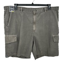 NEW Roundtree  Yorke Big Man Cargo Shorts Gray Size 48 Straight Fit