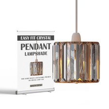 Crystal Pendant Light Modern Drum Chandelier Chrome Ceiling Dining Room Bedroom