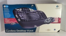 Logitech Cordless Desktop Wave Wireless Mouse & Keyboard Laser *NICE CONDITION*