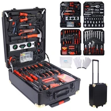 969pc Tool Set Rolling Toolbox 4 Drawers Home Repair Kit Black