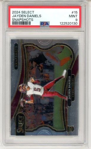 2024 Panini Select #15 Jayden Daniels Snapshots RC Rookie PSA 9 MINT (EN)
