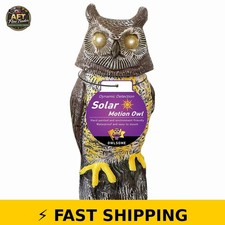 Owlsome Solar Owl Garden Sculpture with Glowing Eyes and Hoot Sound