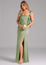 Azazie Jessamine Sheath Corset Stretch Satin Dress Multicolor - Free SHIPPING!!!