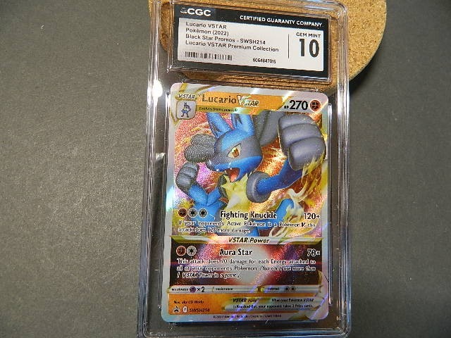 Lucario VSTAR Premium Collection POKEMON SWSH214 Black Star Promo CGC 10 English