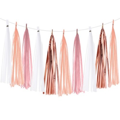 20pcs Fringe Paper Garland Decor White/Coral/Pink Gold/Light Pink