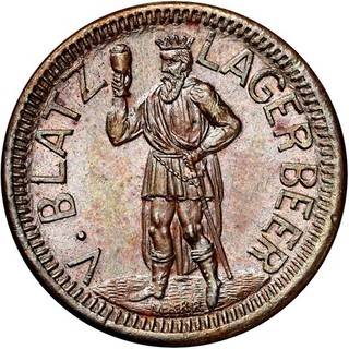 1863 Milwaukee Wisconsin Civil War Token Beer King Drinking NGC MS64 Ex Hetrich