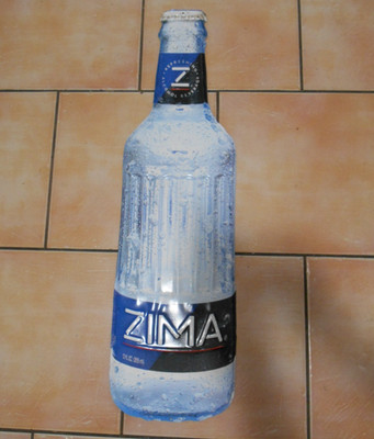 Vintage Zima Beverage Metal Tin Bottle Advertising 29 5/8'' Tall