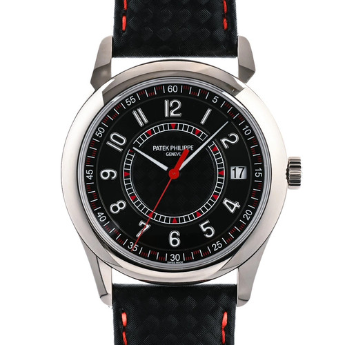 PATEK PHILIPPE Calatrava 6007G-010 Black Men's Used Watch #31131