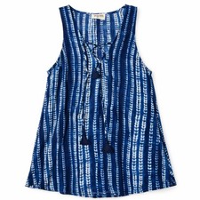 Show Me Your Mumu Rancho Mirage Blue Tie Dye Lace Up Swing Dress M Boho Festival