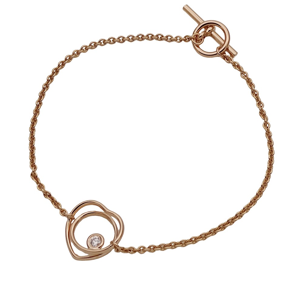 Hermes VERTIGE TPM 750PG 1P Diamond Pink Gold ST Size Bracelet 627927