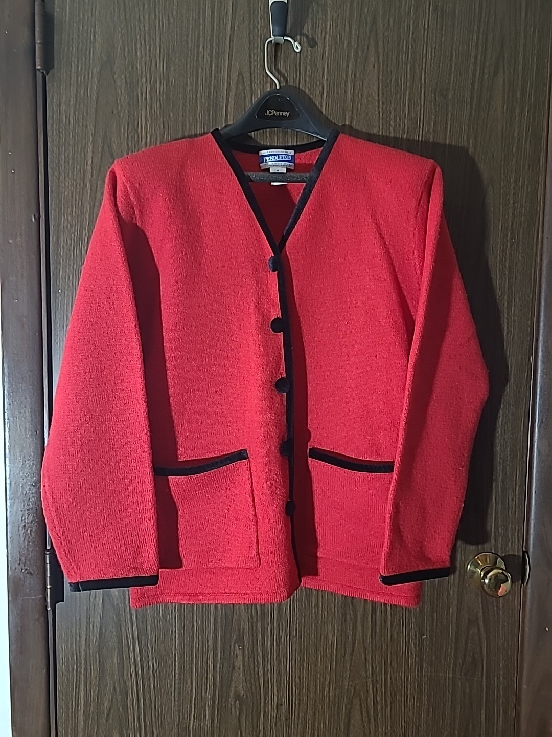 Vintage Pendleton  Red Blazer Jacket Button-Up Bl… - image 1