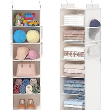 Extra tief Schrank Hängeorganizer – 4 Mesh-Taschen, Kleiderschrank Organizer,...
