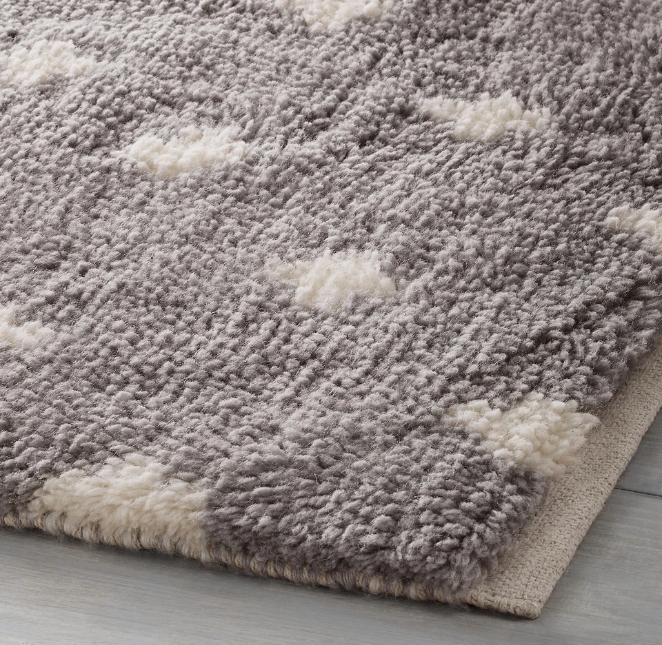 Modern Moroccan Berber Wool Rug Design Color Grey Handmade Carpet Rug - Image 4 of 4