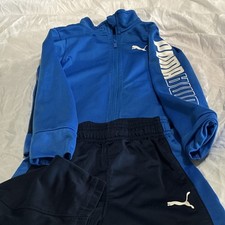 PUMA Boys Outfit Set Blue Black Jacket Pants Size 5