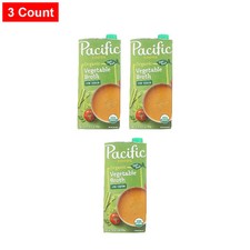 Pacific Foods Organic Low Sodium Vegetable Broth, 32 Oz - 3 Count