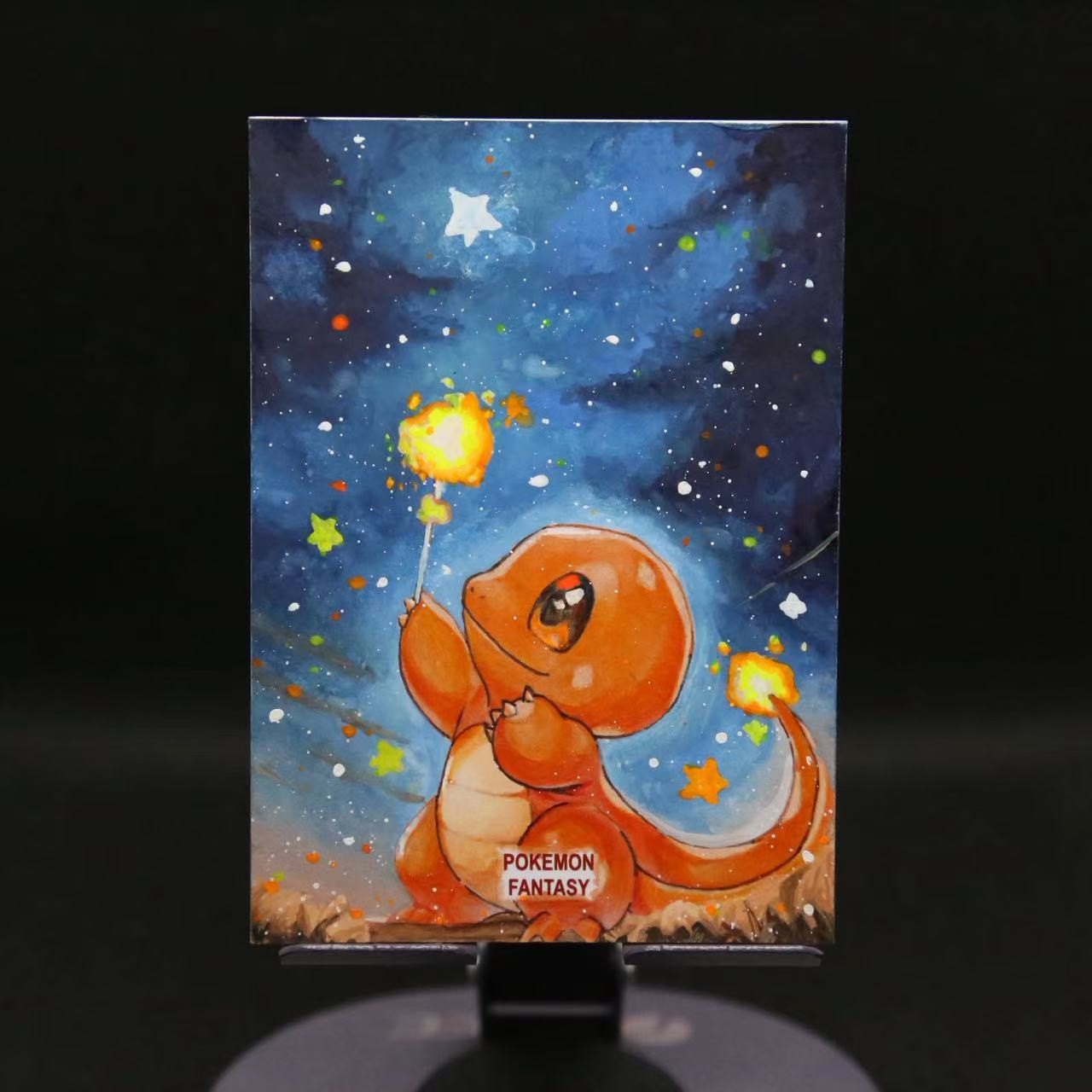 Charmander Pokemon 【Watercolor】 1/1 Hand Drawn Sketch Card By Sisi