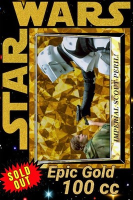 Star Wars Card Trader Chrome Gold Sapphire ROTJ EPIC Imperial Biker Scout 100cc