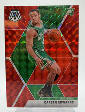 2019-20 Panini Mosaic #220 Carsen Edwards Red Refractor Rookie Card RC Celtics. rookie card picture