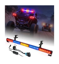 30'' UTV LED Chase Light Bar w/ 1.75''-2'' Roll Cage Mount Bracket Rear Flash...