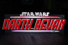 Darth Revan w/ Lightsabers 3D printed Logo Sign Wall Desk Shelf Art