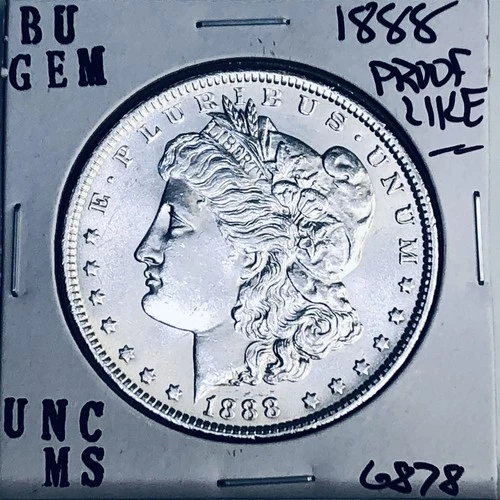 1888 BU GEM MORGAN SILVER DOLLAR UNC MS+++ U.S. MINT RARE COIN 6878