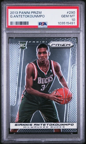 GIANNIS Antetokounmpo 2013 Panini Prizm ROOKIE #290 PSA 10 - NEW PSA GRADE