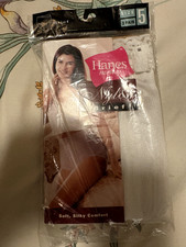 VTG 1999 Hanes Her Way Nylon White Briefs Silky Panty Underwear 1 Pair Size 5