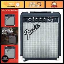 10-Watt Electric Guitar Amplifier, Compact Practice Amp, Black/Silver, Great Sou