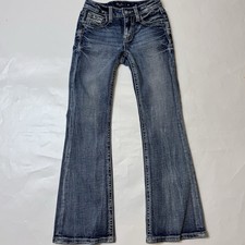 MISS ME Girls Sz 8 Mid Rise Boot Sequined Jeans