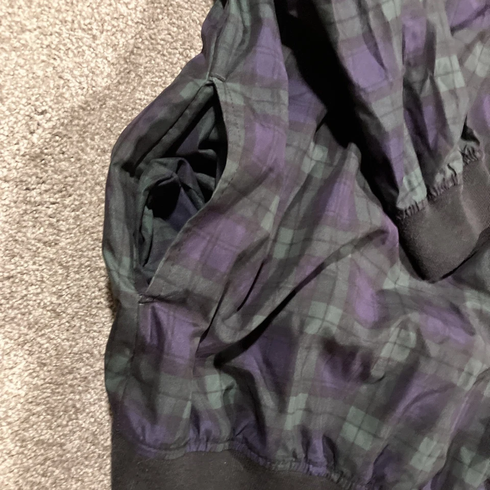 Abrigo cortavientos vintage Grand Slam negro reloj a cuadros para hombre grande núcleo de golf Foto 4 de 4