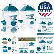 Safe  Durable Chicken Feeder and Waterer Set for Happy Poultry Living