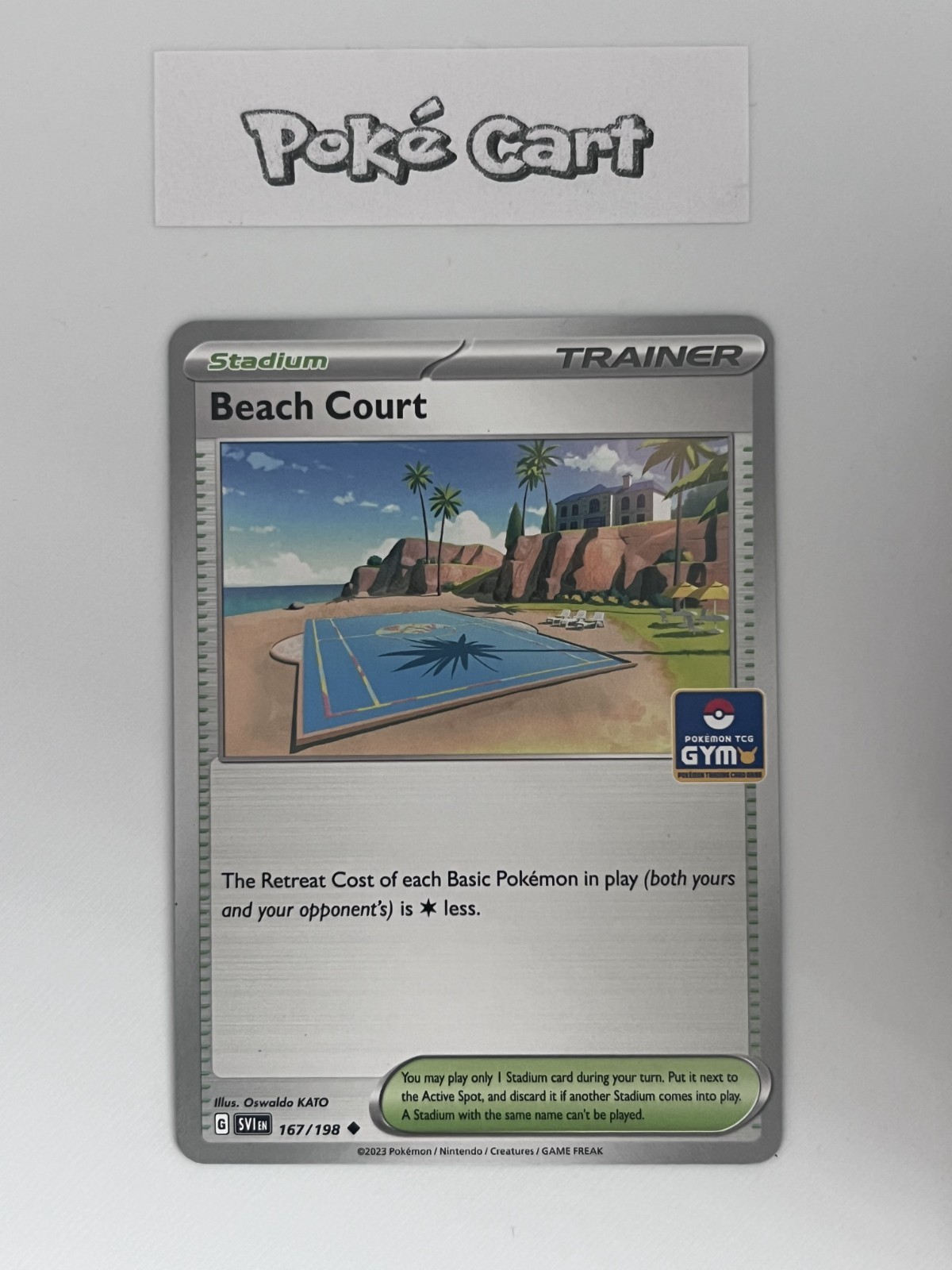 Pokemon Asia Exclusive Beach Court Gym Promo Stamped 067/198