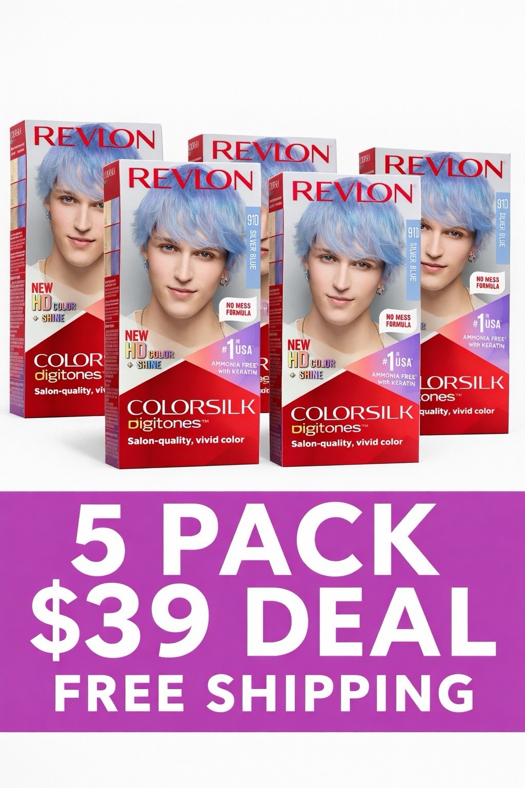 Silk Digitones 91d Silver Blue Hair Dye &mdash; 5 For $39