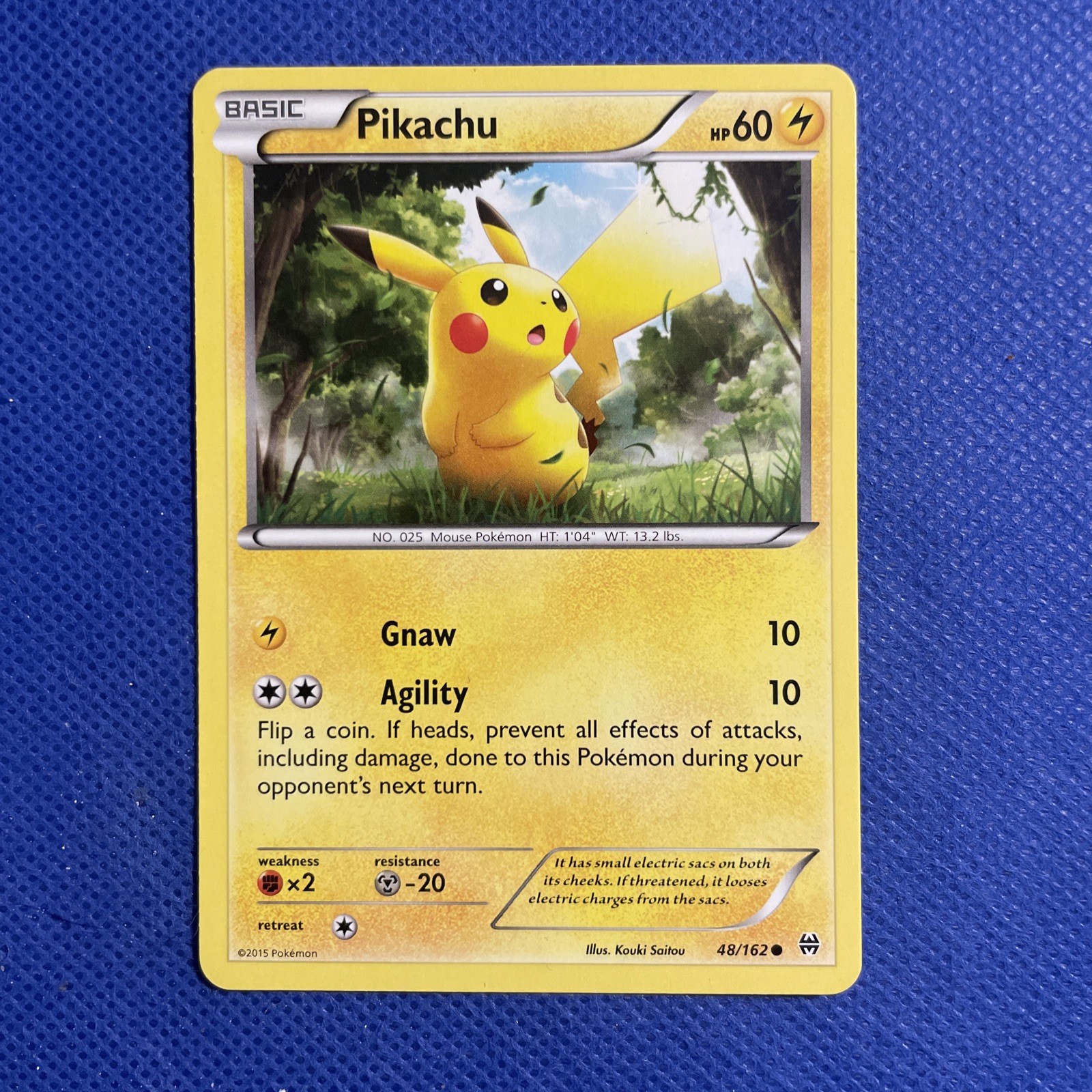 Pikachu 48/162 Breakthrough Non Holo Common Pokemon Card - NM (b)