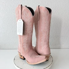 Lane Gallatin Womens Cowboy Boots 7 Pink Cowgirl Western Mid Calf Pointed Toe