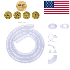 Non-Toxic 5FT Food Grade Clear Vinyl Hose - 5/8"ID x 13/16"OD Flexible Tubing