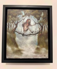 ESAO ANDREWS OFF TO THE LITTLE VILLAGE ORIGINAL PAINTING SIGNED DATED