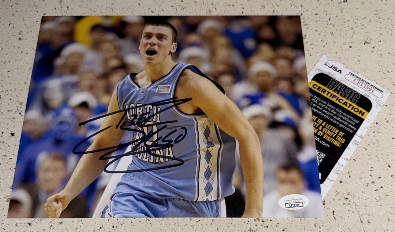 Tyler Hansbrough Autographed Signed North Carolina Tar Heels JSA 8X10 PHOTO UNC TAR HEELS BASKETBALL 