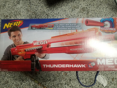 Nerf N-strike Mega Accustrike Thunderhawk Longest Darts Blaster Kids Toy Gun new