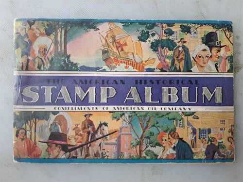 American Historical Stamp Album - AMOCO Gas Premium 1937, with Stamps
