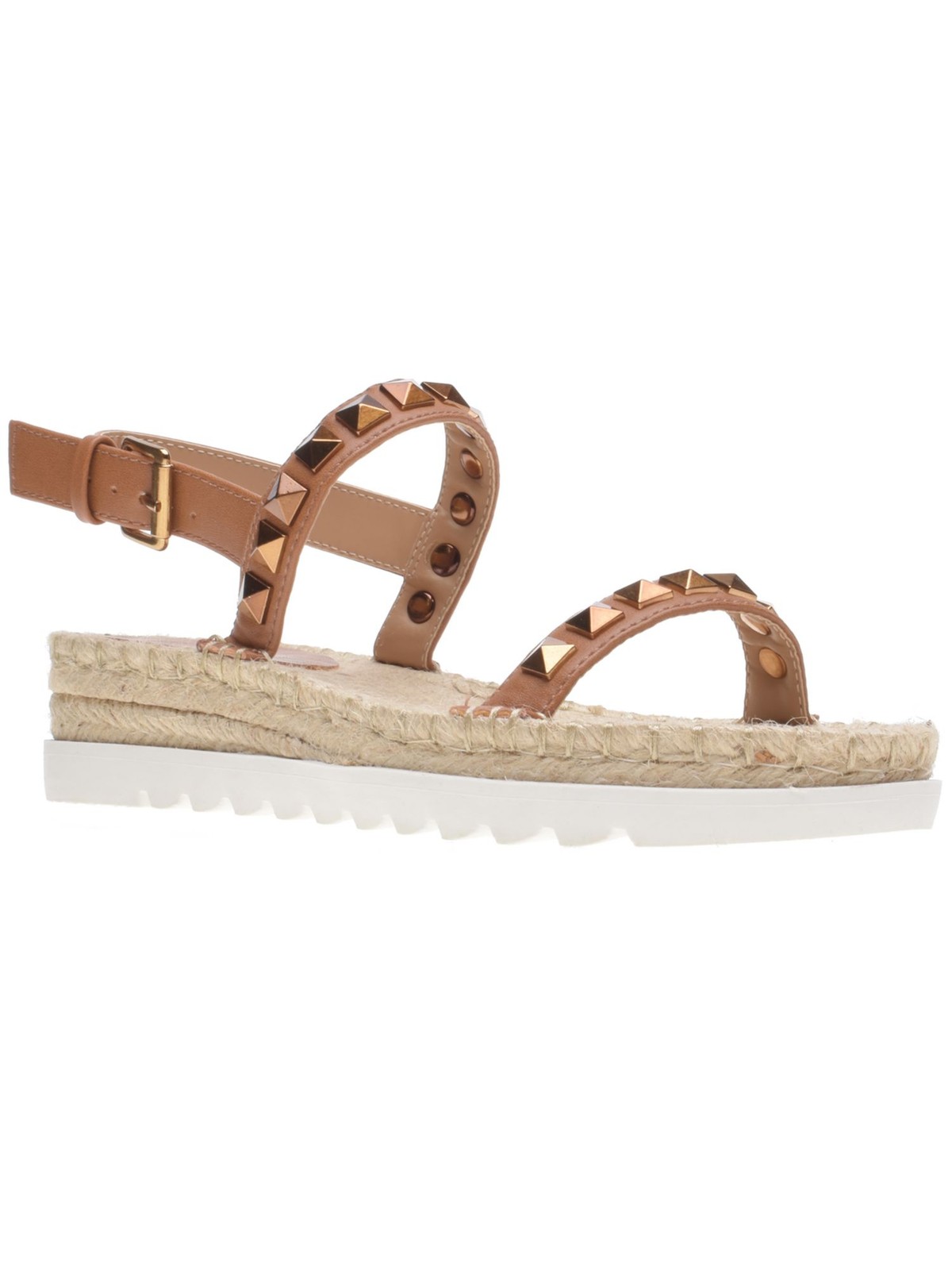 WILD PAIR Womens Brown Slingback 1'' Platform Yelenah Wedge Espadrille Shoes 7 M