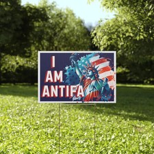 Antifa Anti Trump Yard Sign Political Protest Statement