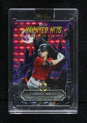 2025 Haunted Hits Monster Hunt Purple Mosaic Foil 2/2 Corbin Carroll 1q2