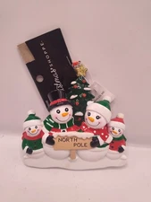 The Christmas Shoppe Snowmen Personalize Ornament Snowmen North Pole Holiday NEW