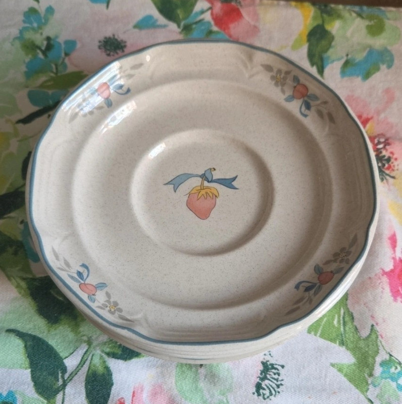 International Stoneware Japan Marmalade Goose Saucers
