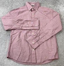 Abercrombie Fitch Button Up Shirt Men's S Heather Red Long Sleeve Muscle Fit